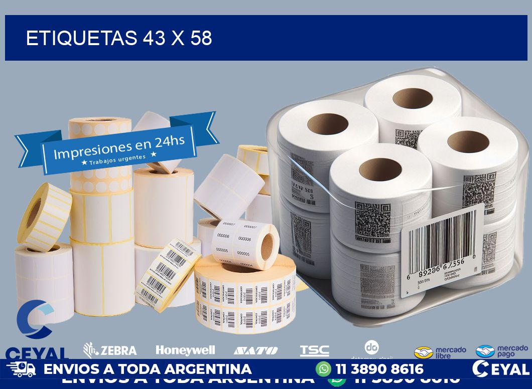 ETIQUETAS 43 x 58