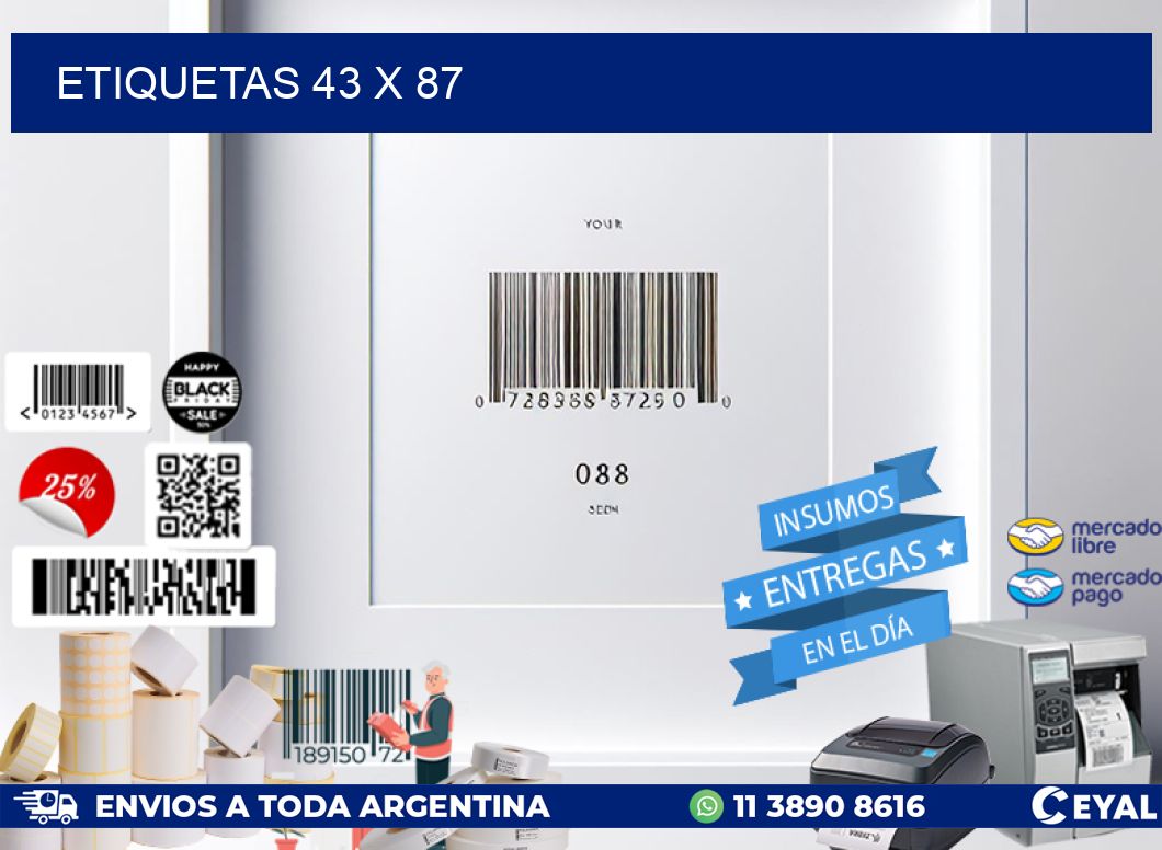 ETIQUETAS 43 x 87