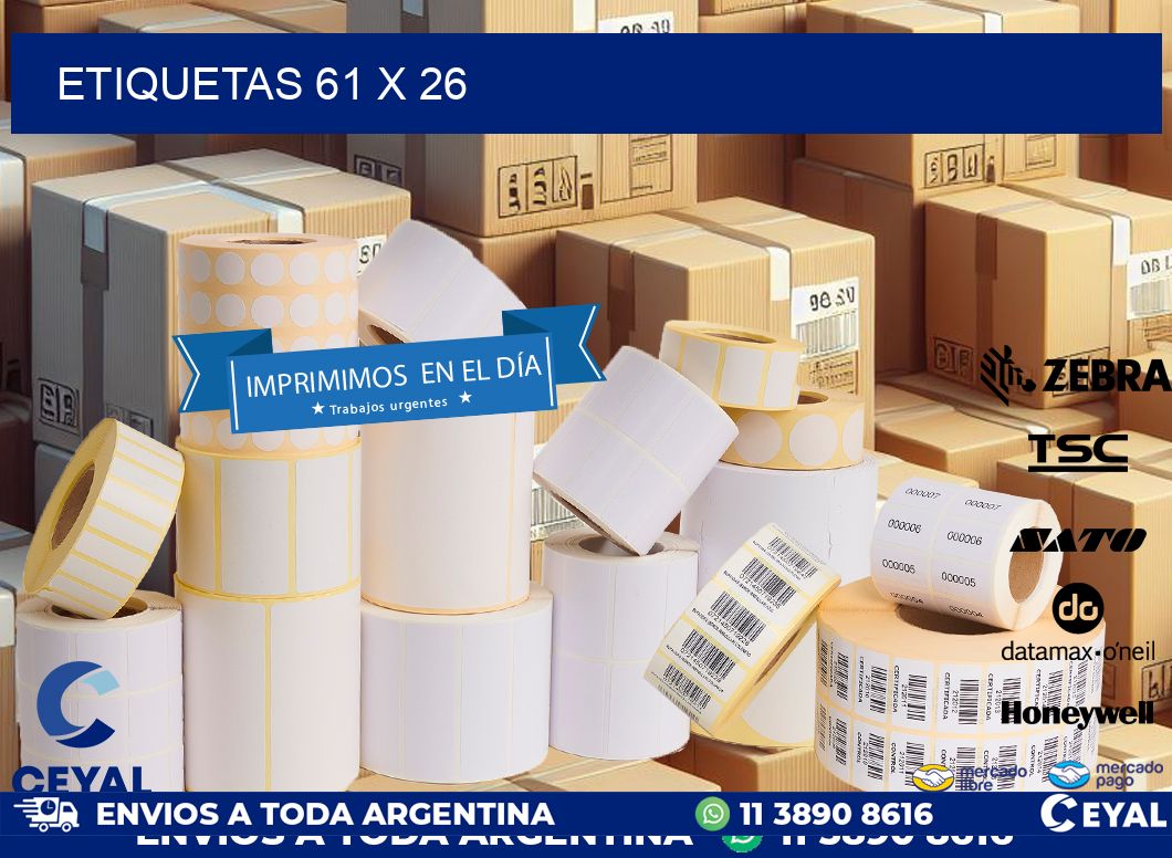 ETIQUETAS 61 x 26