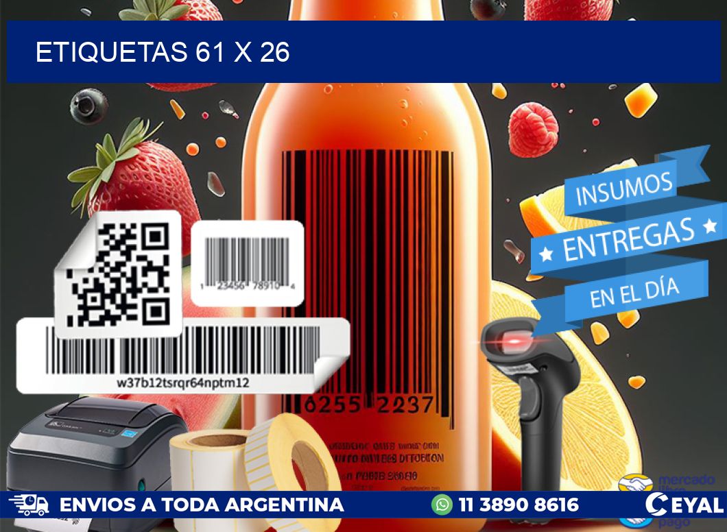 ETIQUETAS 61 x 26