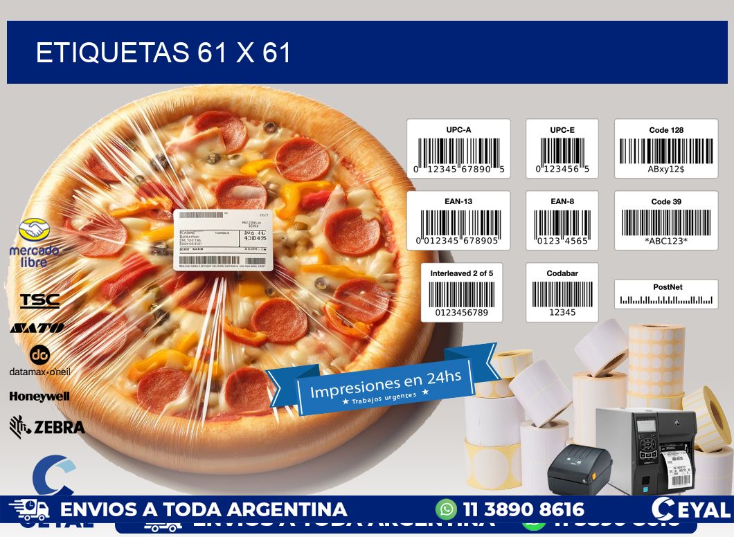 ETIQUETAS 61 x 61