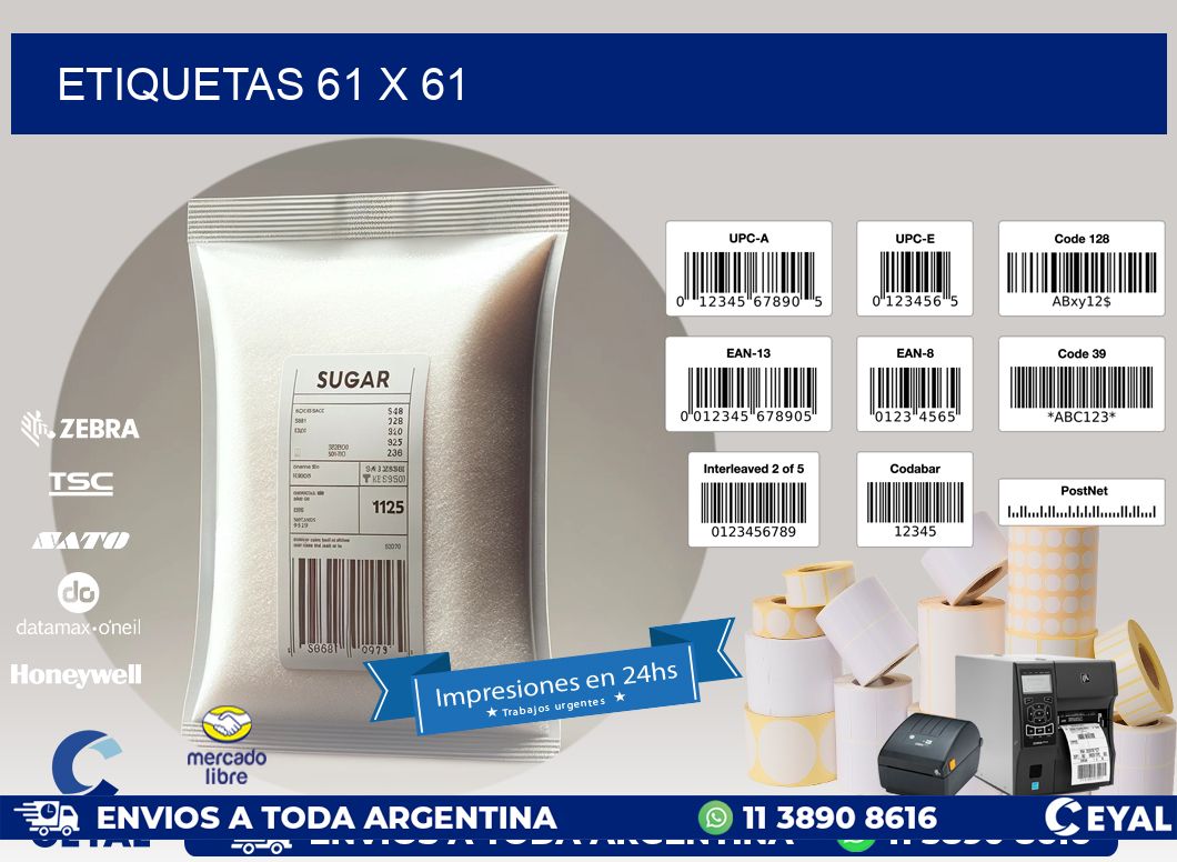 ETIQUETAS 61 x 61
