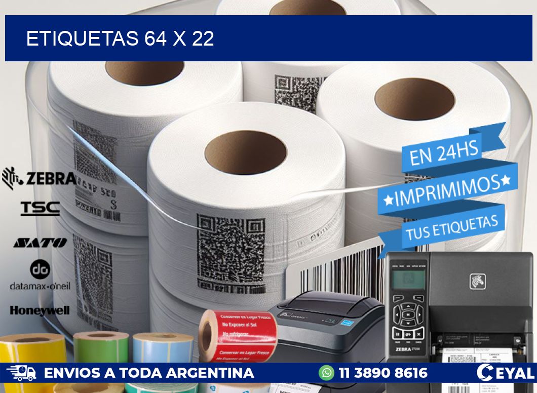 ETIQUETAS 64 x 22