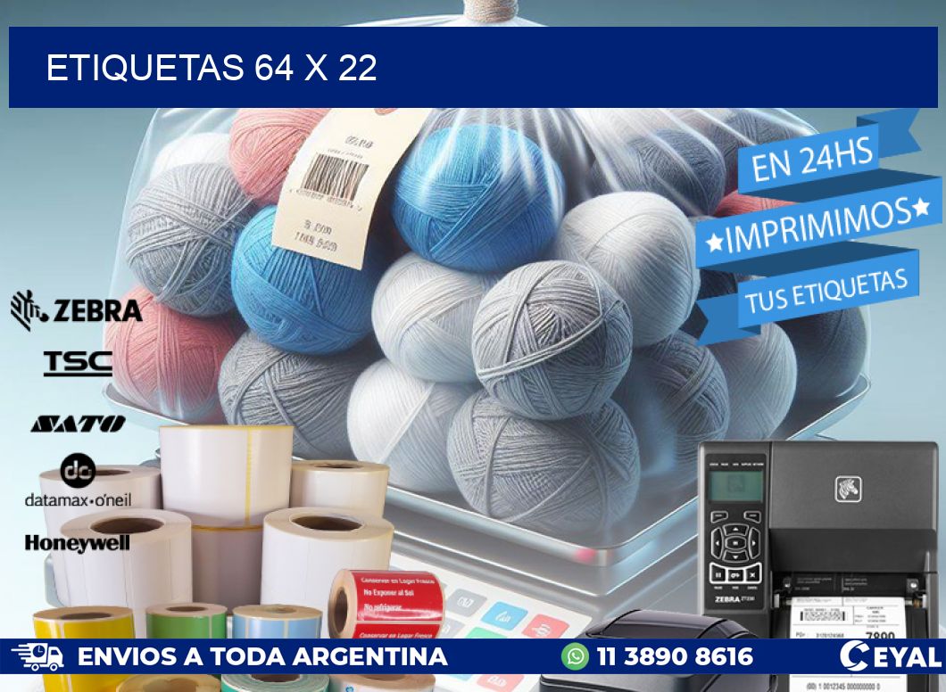 ETIQUETAS 64 x 22
