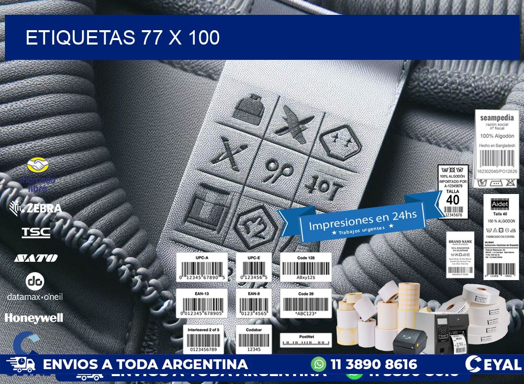 ETIQUETAS 77 x 100