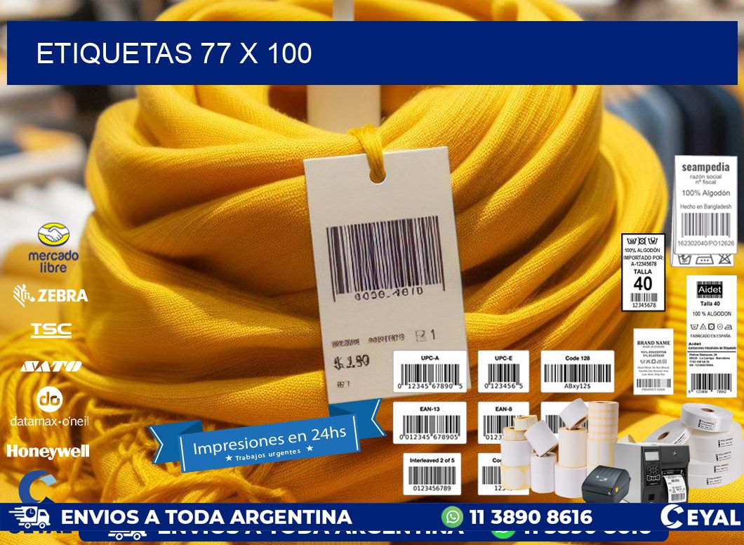 ETIQUETAS 77 x 100