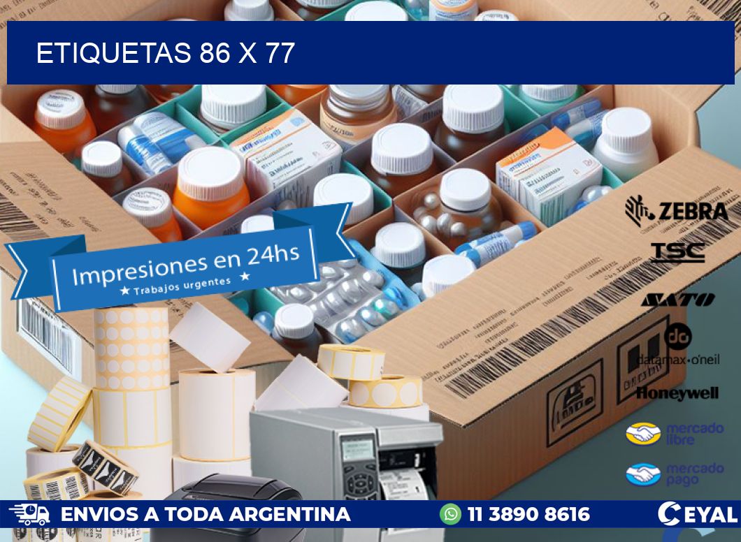 ETIQUETAS 86 x 77