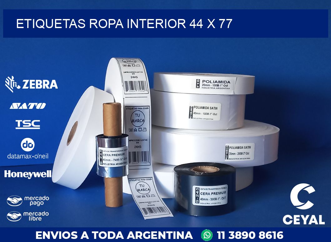 ETIQUETAS ROPA INTERIOR 44 x 77