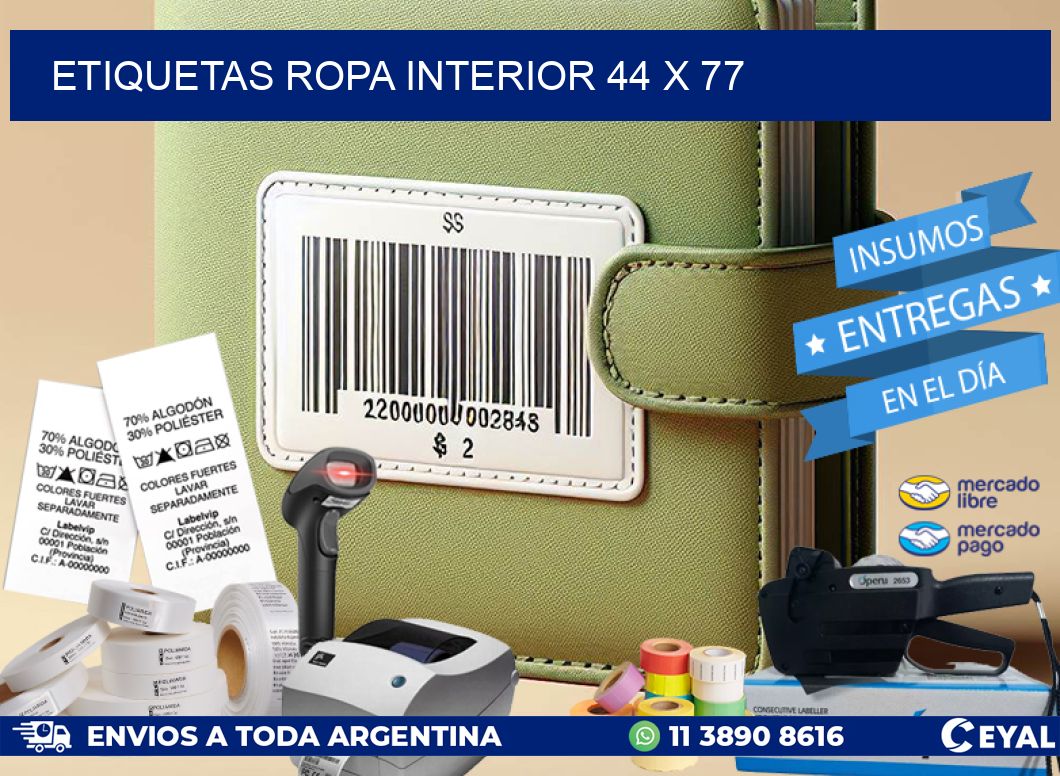 ETIQUETAS ROPA INTERIOR 44 x 77