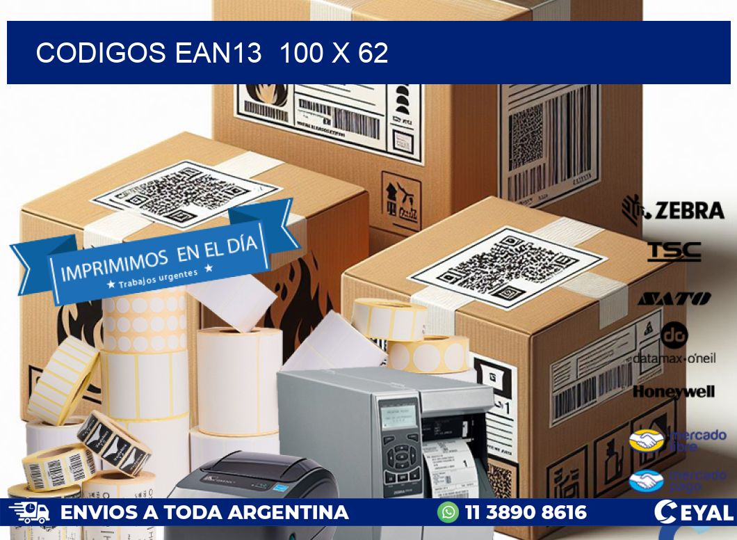 CODIGOS EAN13  100 x 62