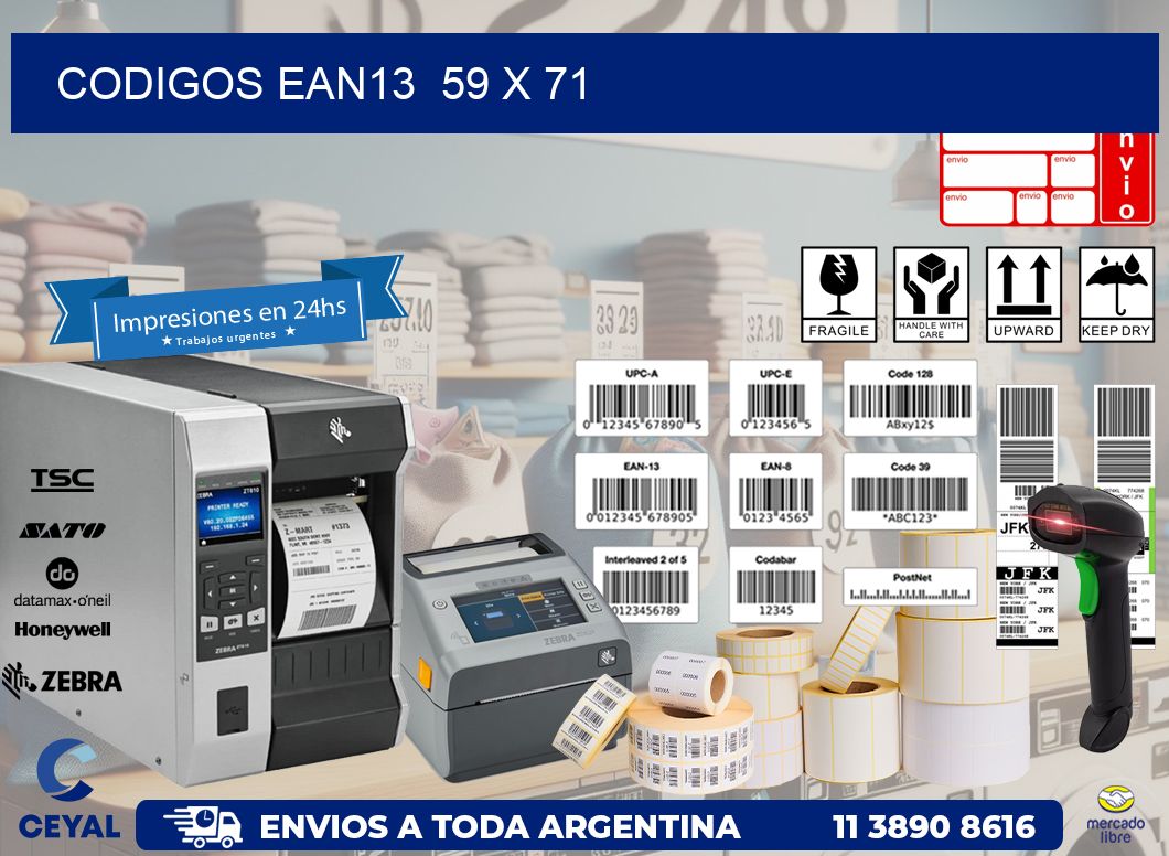 CODIGOS EAN13 59 x 71