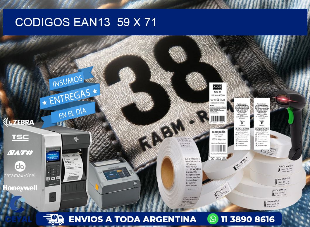 CODIGOS EAN13 59 x 71
