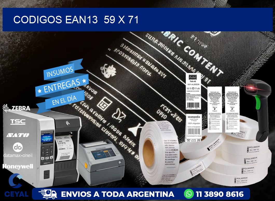 CODIGOS EAN13 59 x 71