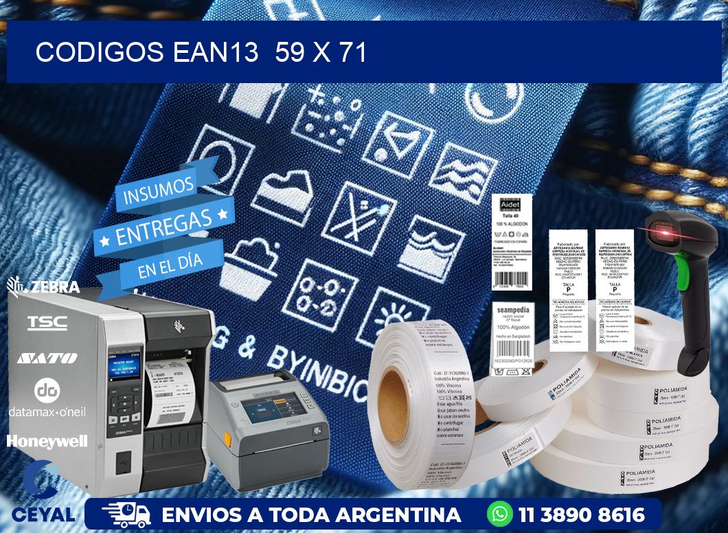 CODIGOS EAN13 59 x 71