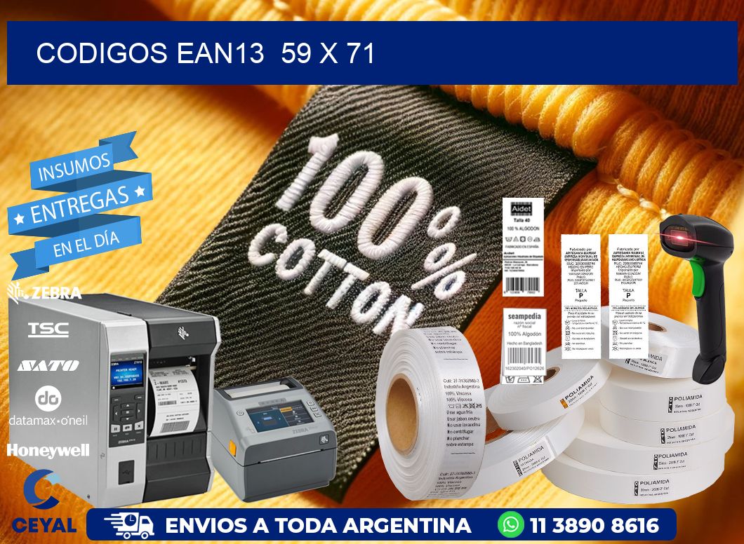 CODIGOS EAN13 59 x 71