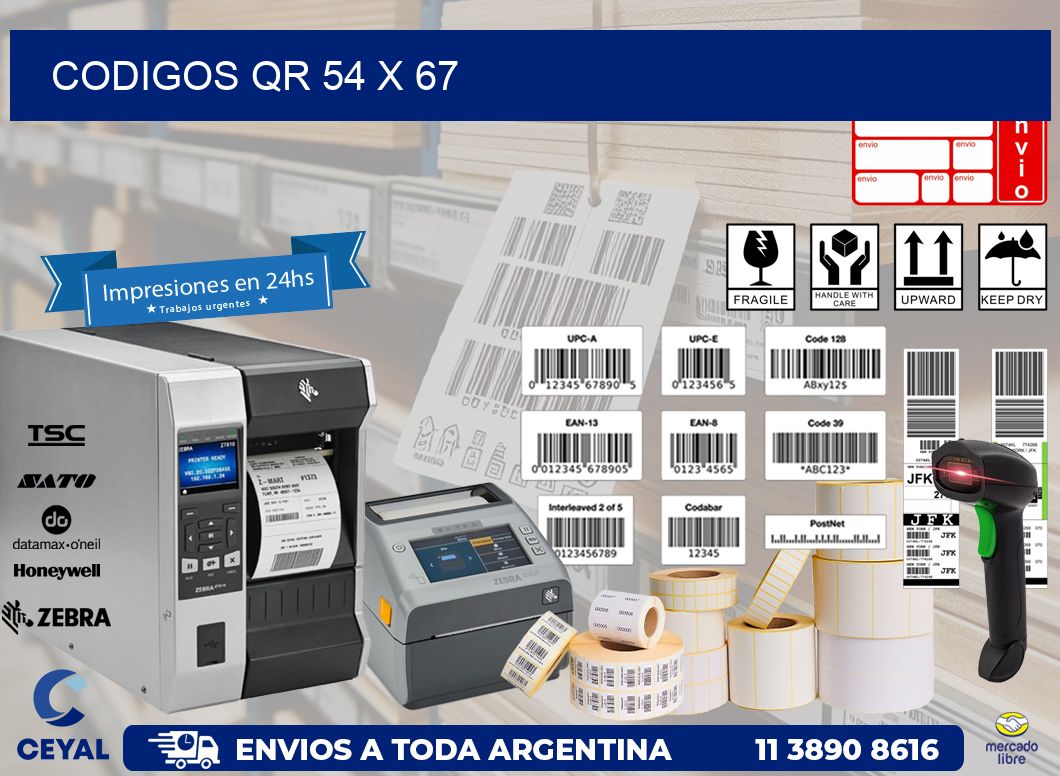 CODIGOS QR 54 x 67