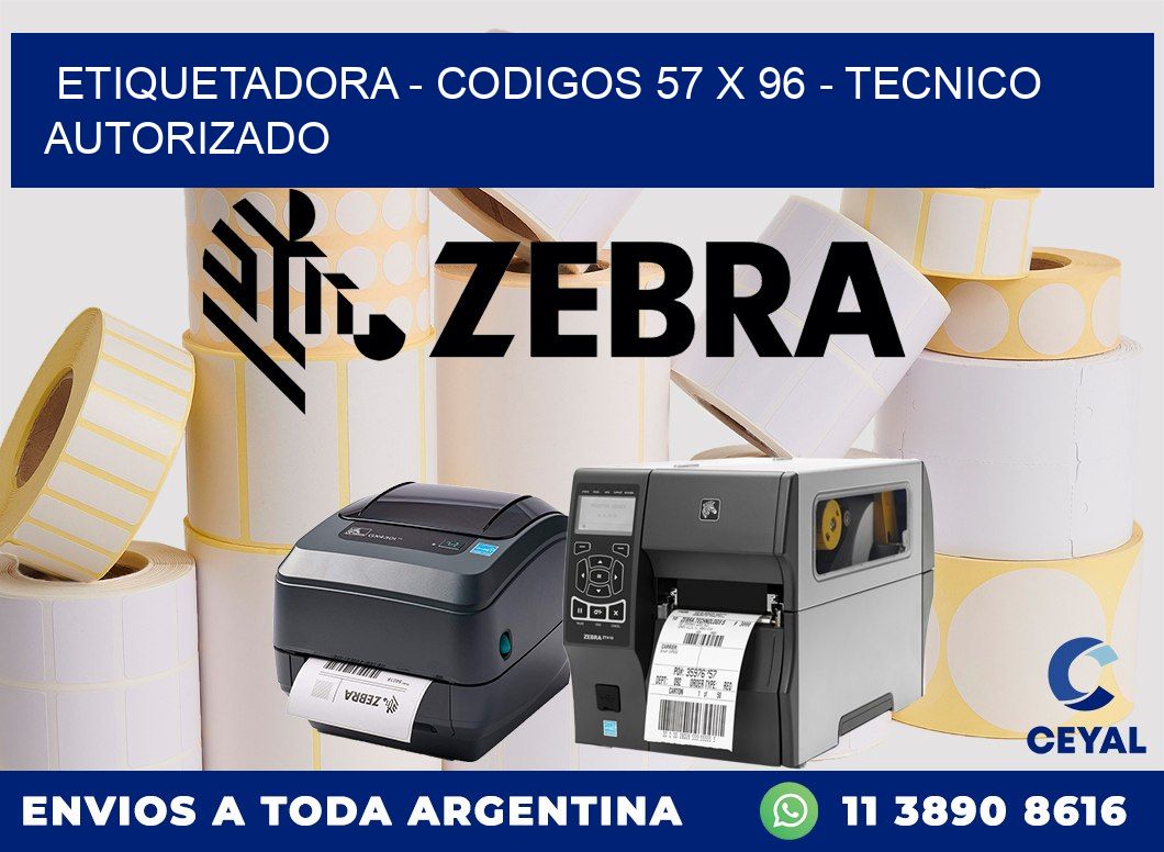 ETIQUETADORA - CODIGOS 57 x 96 - TECNICO AUTORIZADO