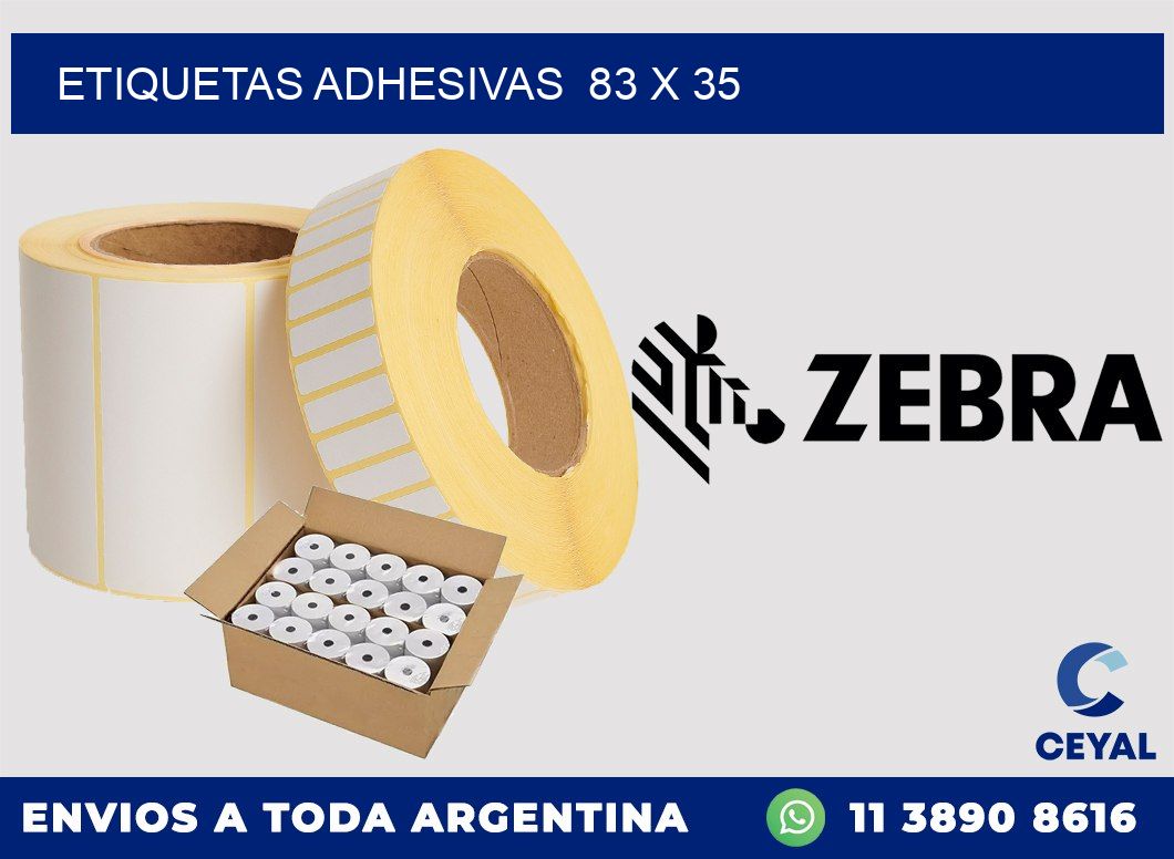 ETIQUETAS ADHESIVAS 83 x 35