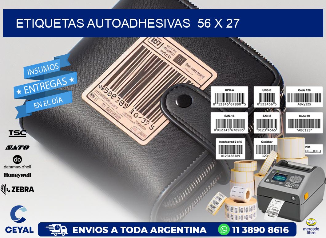 ETIQUETAS AUTOADHESIVAS  56 x 27