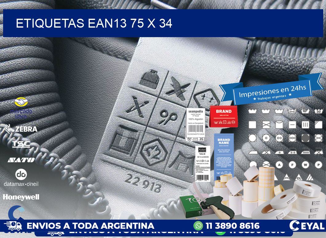 ETIQUETAS EAN13 75 x 34