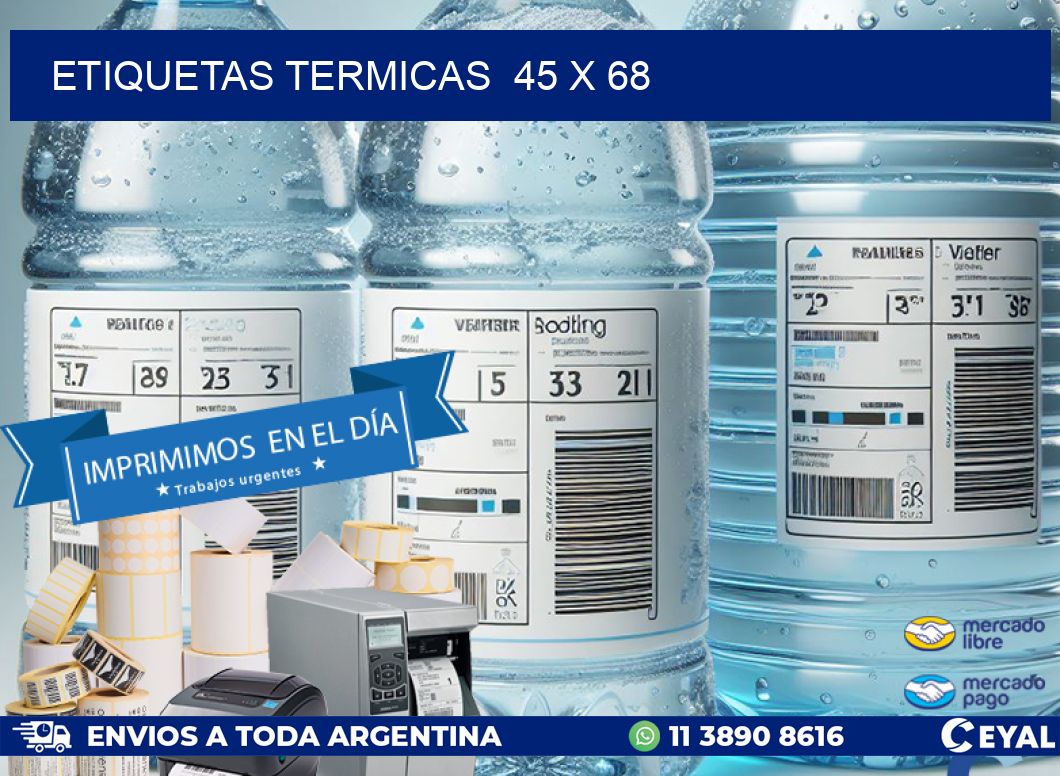 ETIQUETAS TERMICAS 45 x 68