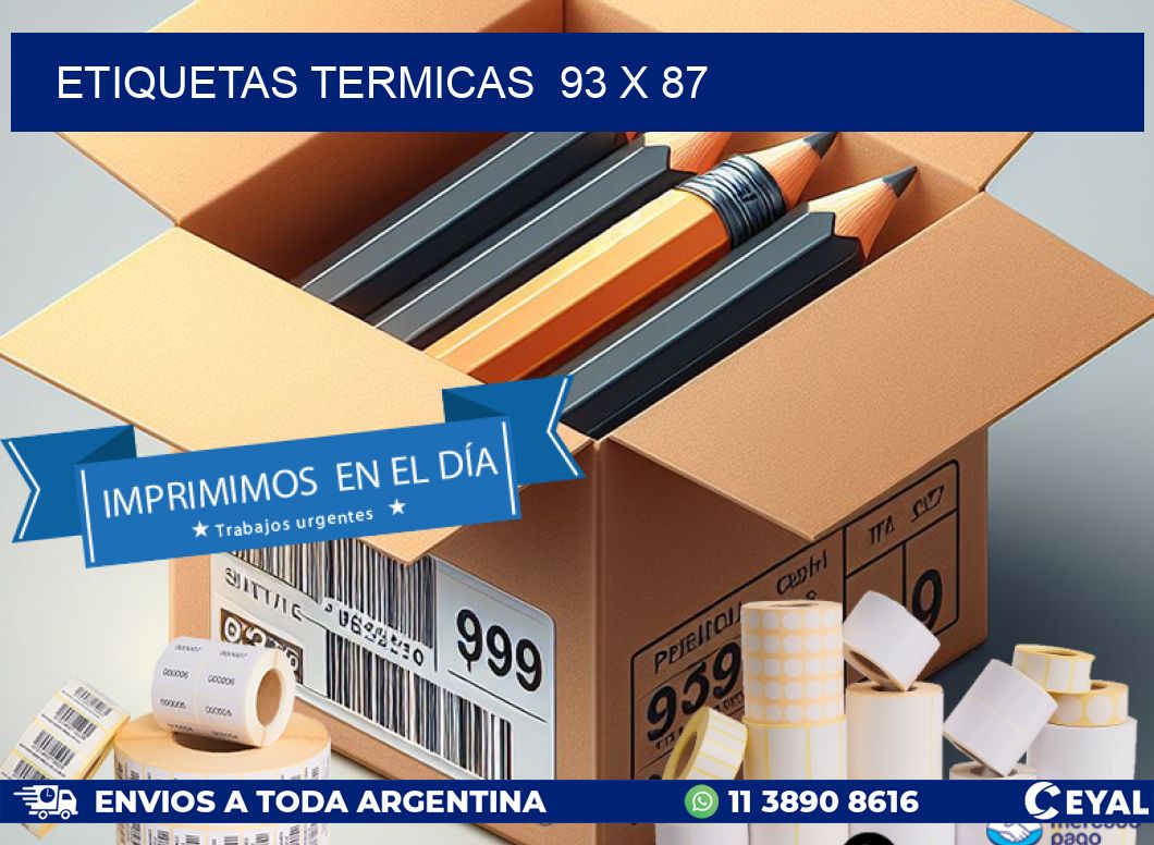 ETIQUETAS TERMICAS 93 x 87