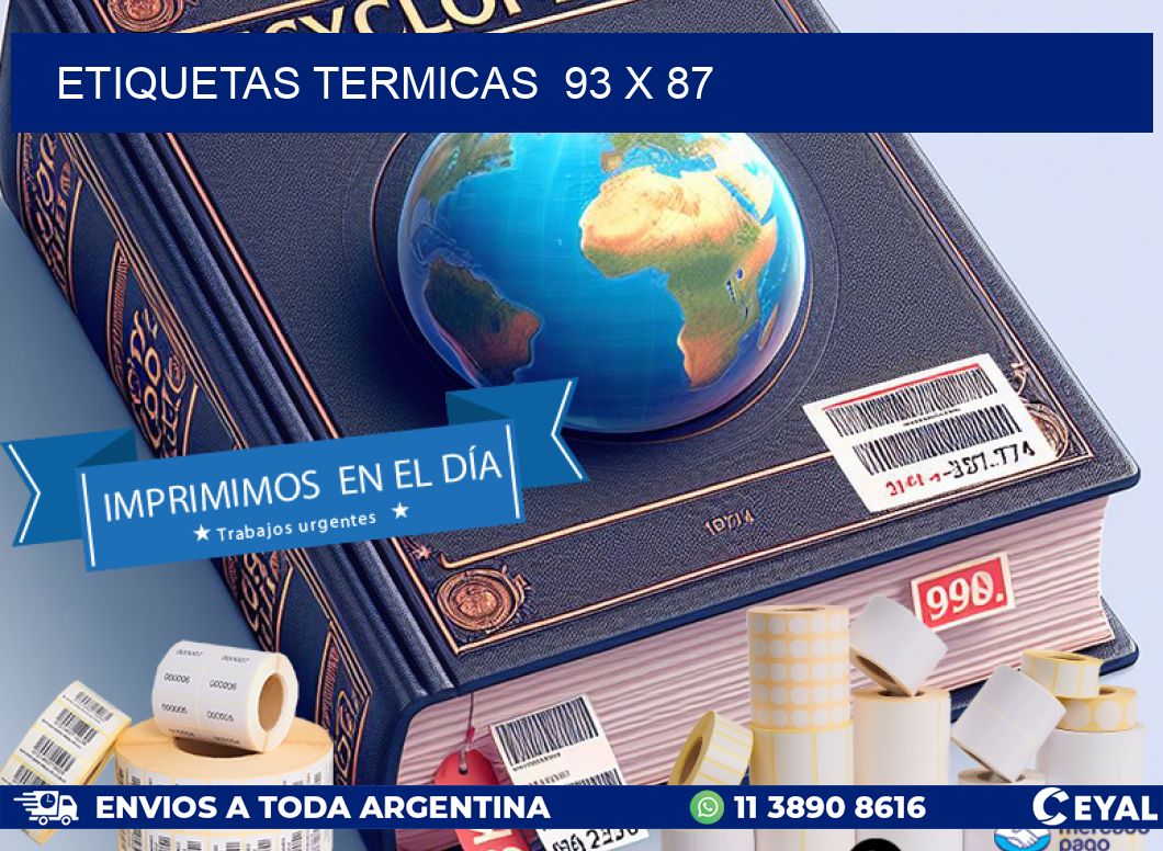 ETIQUETAS TERMICAS 93 x 87