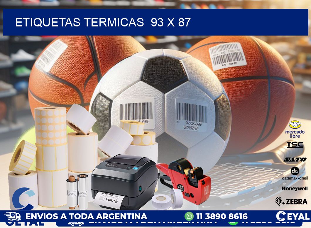 ETIQUETAS TERMICAS 93 x 87