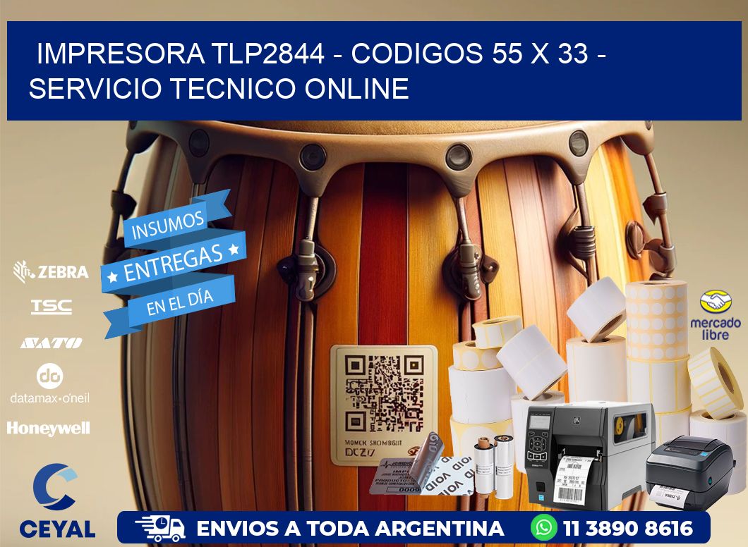 IMPRESORA TLP2844 - CODIGOS 55 x 33 - SERVICIO TECNICO ONLINE