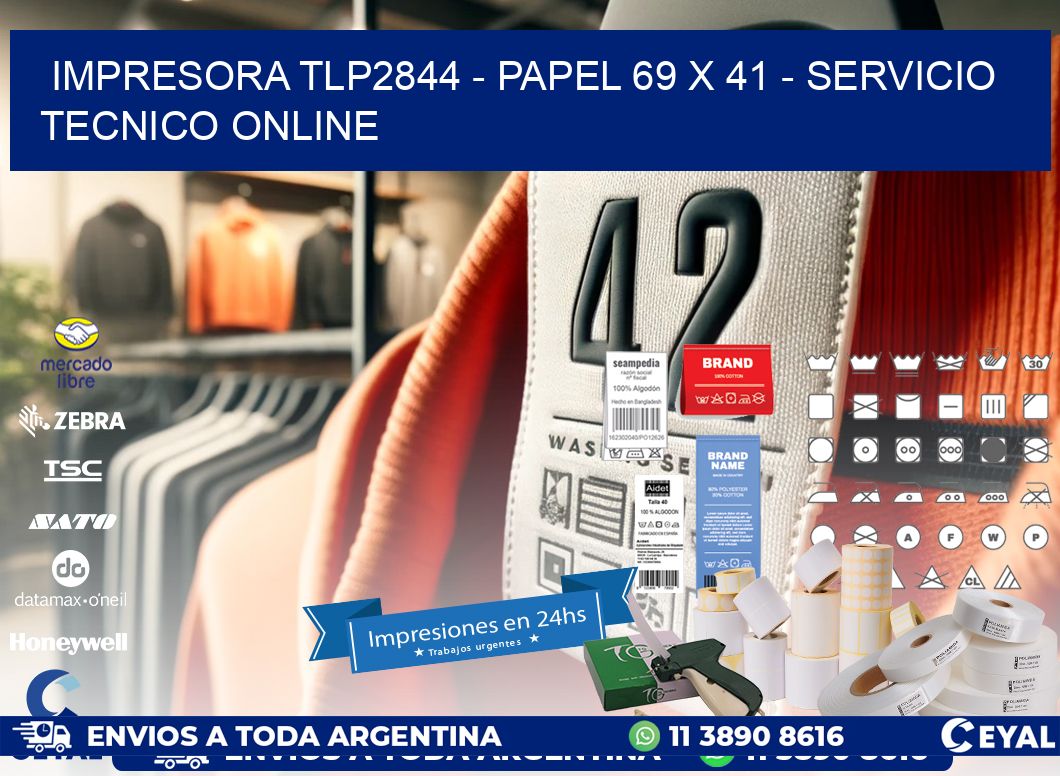 IMPRESORA TLP2844 - PAPEL 69 x 41 - SERVICIO TECNICO ONLINE