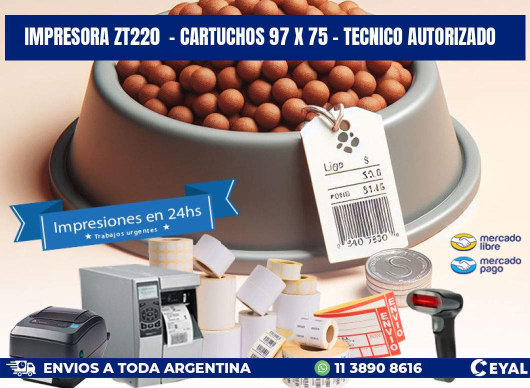 IMPRESORA ZT220  - CARTUCHOS 97 x 75 - TECNICO AUTORIZADO