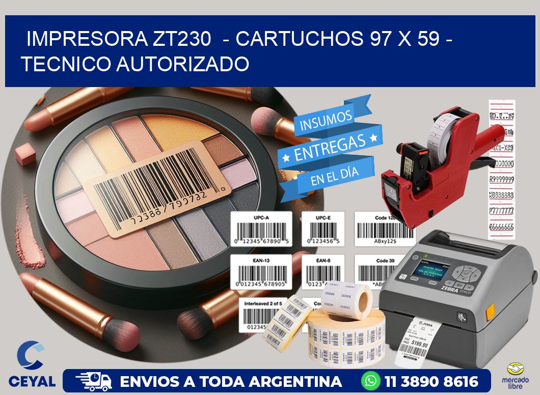 IMPRESORA ZT230  - CARTUCHOS 97 x 59 - TECNICO AUTORIZADO