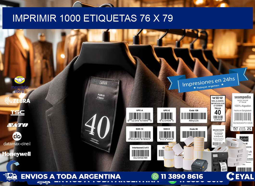 IMPRIMIR 1000 ETIQUETAS 76 x 79