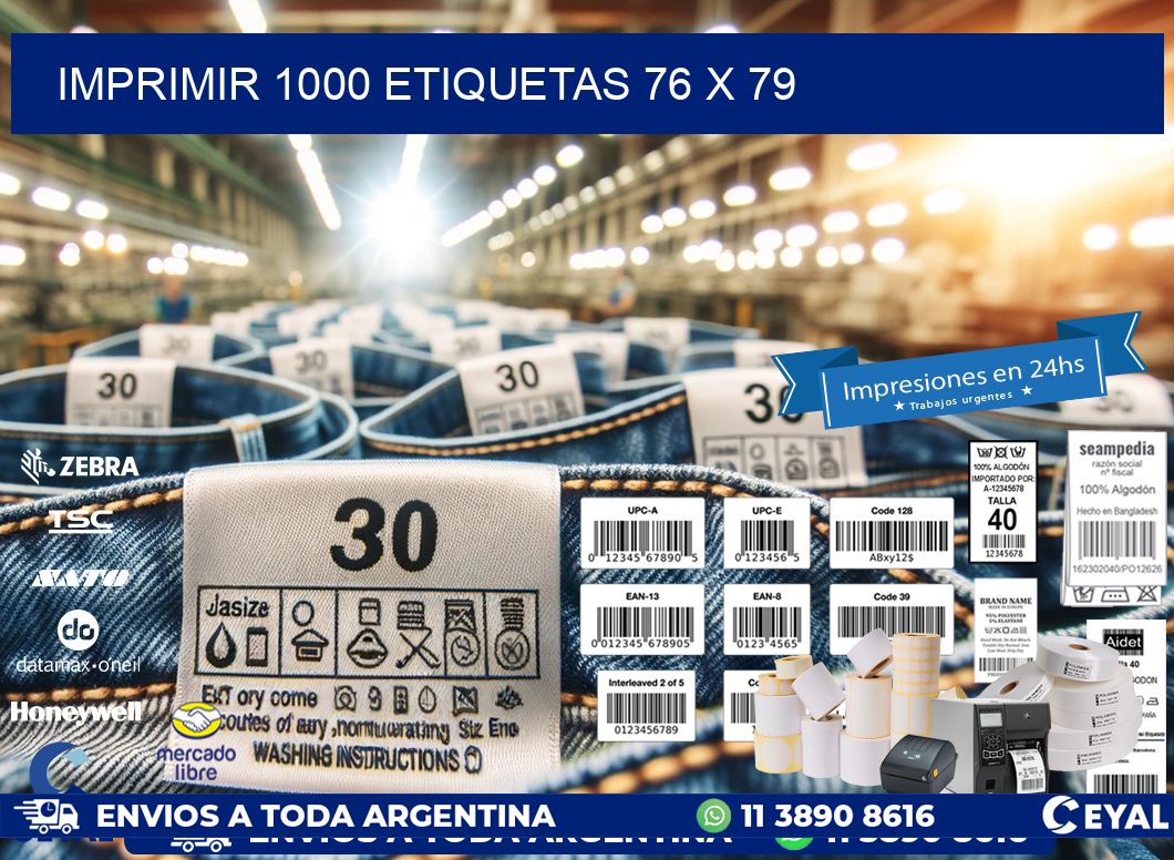 IMPRIMIR 1000 ETIQUETAS 76 x 79