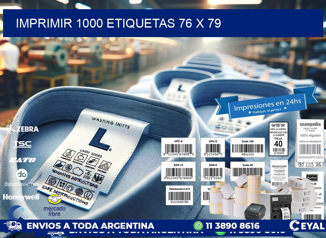 IMPRIMIR 1000 ETIQUETAS 76 x 79