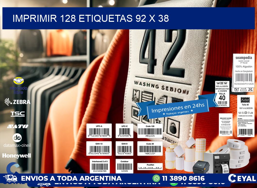 IMPRIMIR 128 ETIQUETAS 92 x 38