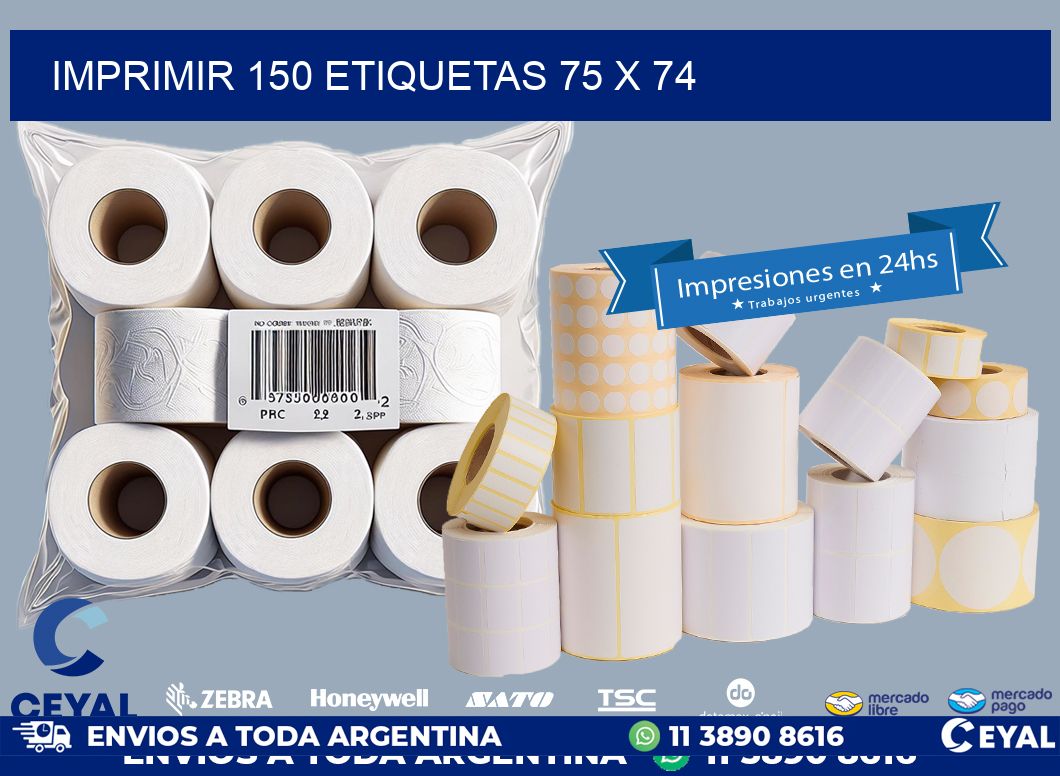 IMPRIMIR 150 ETIQUETAS 75 x 74