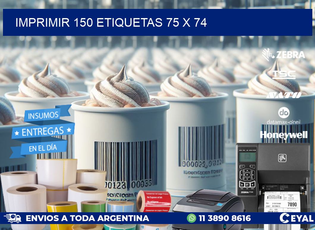 IMPRIMIR 150 ETIQUETAS 75 x 74