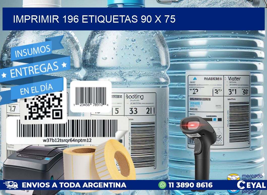 IMPRIMIR 196 ETIQUETAS 90 x 75