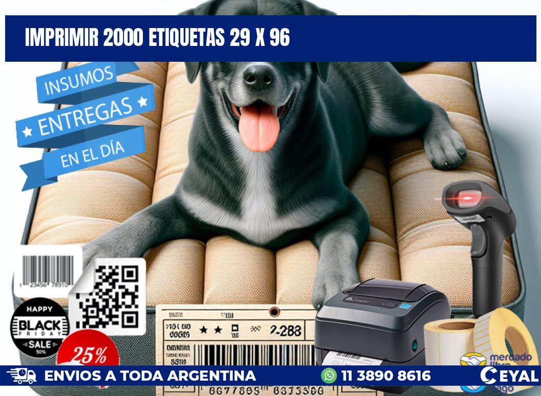 IMPRIMIR 2000 ETIQUETAS 29 x 96