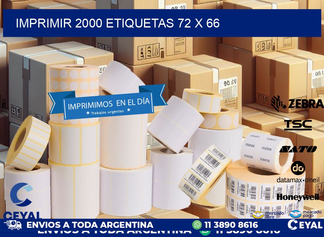 IMPRIMIR 2000 ETIQUETAS 72 x 66