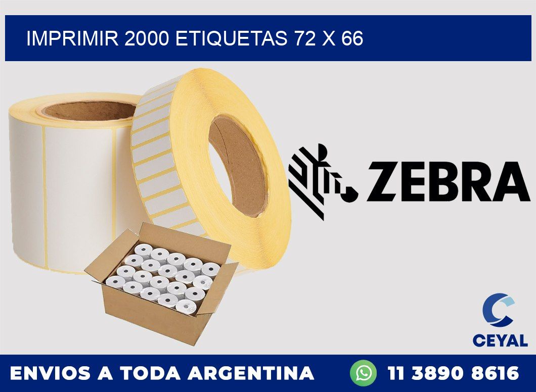 IMPRIMIR 2000 ETIQUETAS 72 x 66