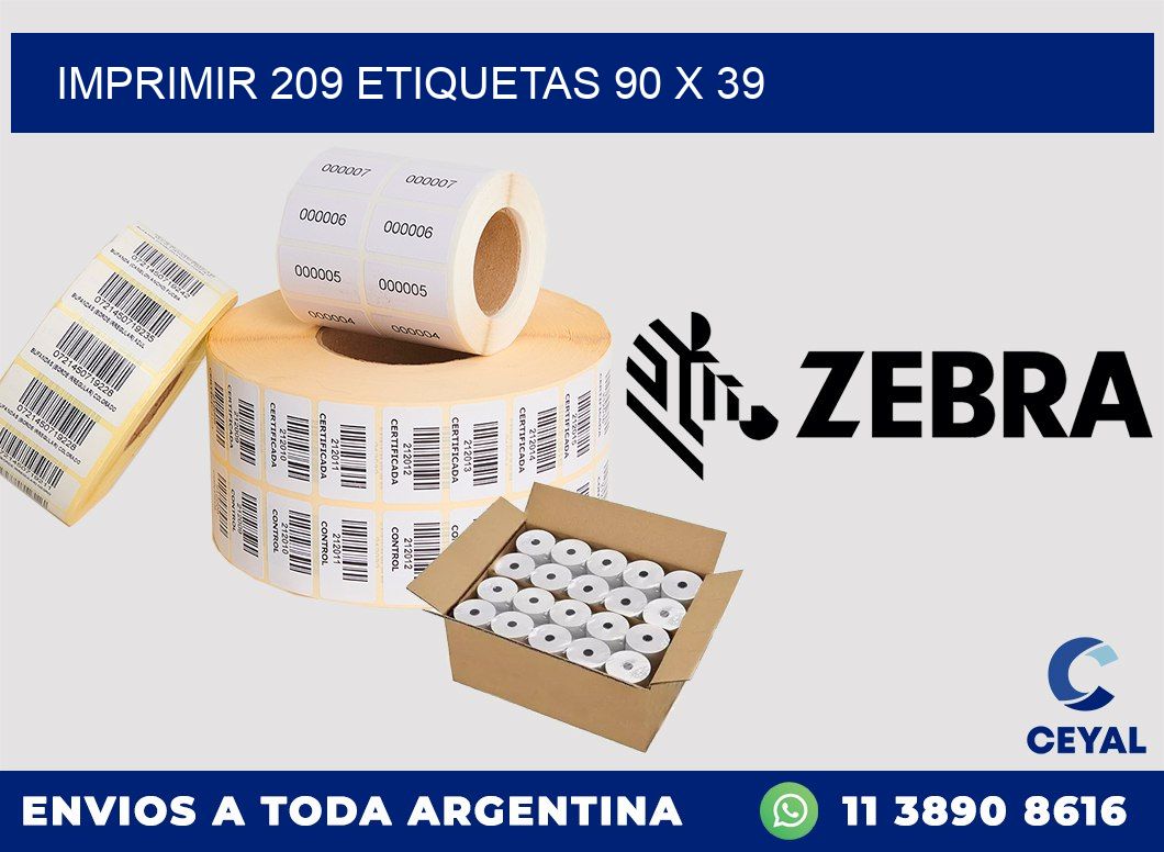 IMPRIMIR 209 ETIQUETAS 90 x 39
