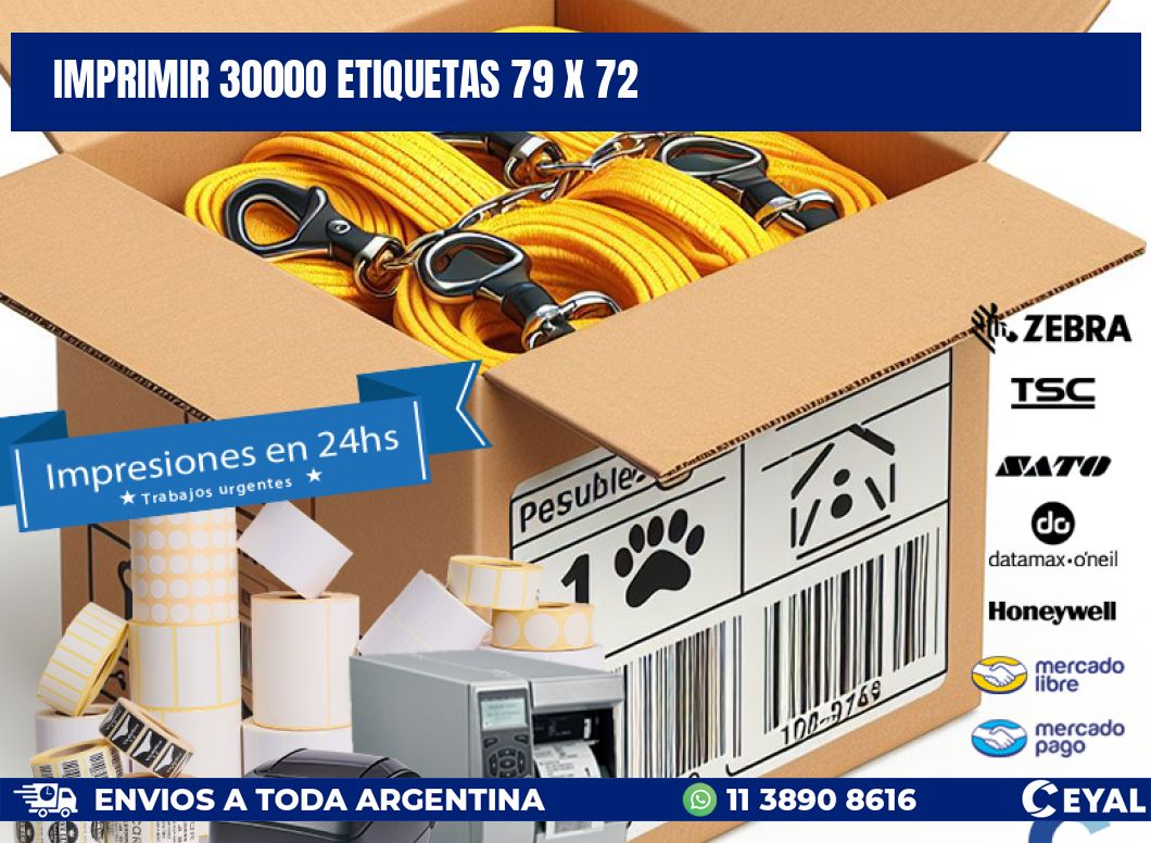 IMPRIMIR 30000 ETIQUETAS 79 x 72