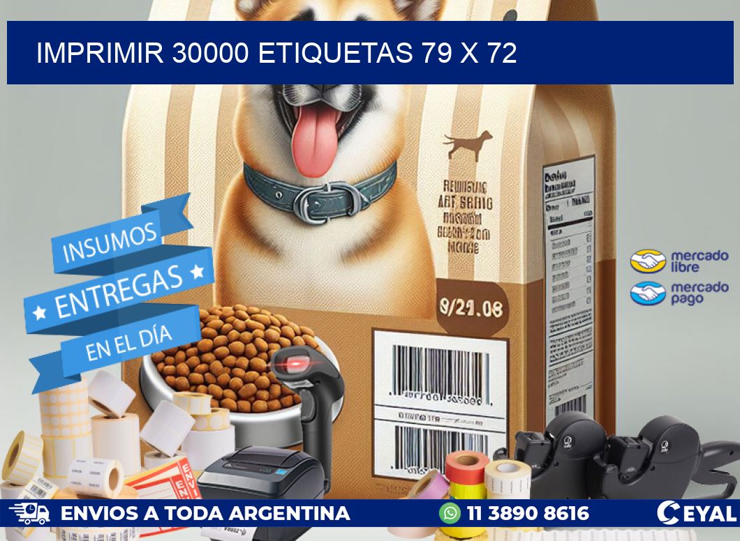 IMPRIMIR 30000 ETIQUETAS 79 x 72