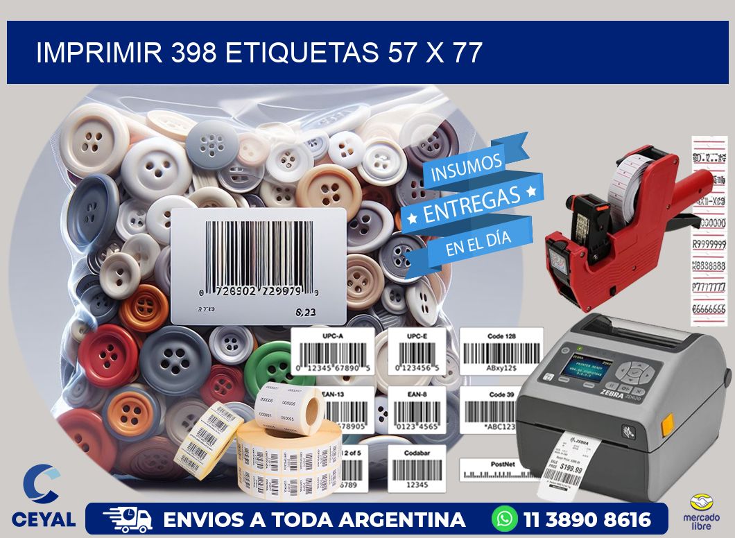 IMPRIMIR 398 ETIQUETAS 57 x 77