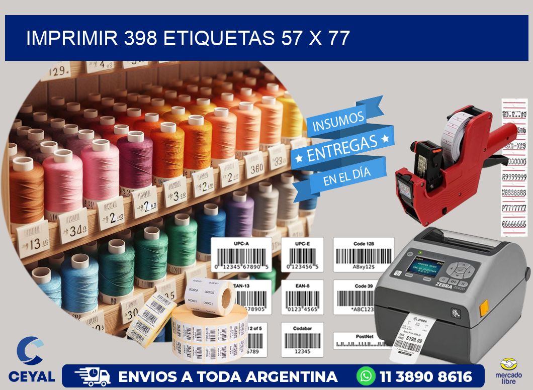 IMPRIMIR 398 ETIQUETAS 57 x 77