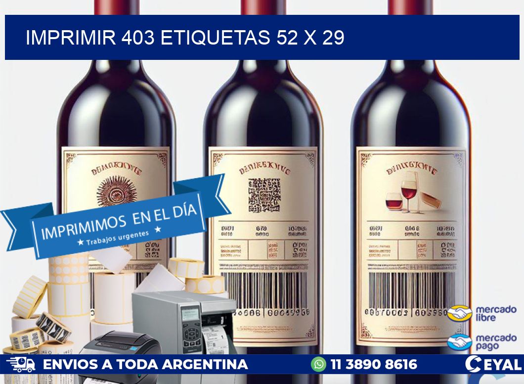 IMPRIMIR 403 ETIQUETAS 52 x 29