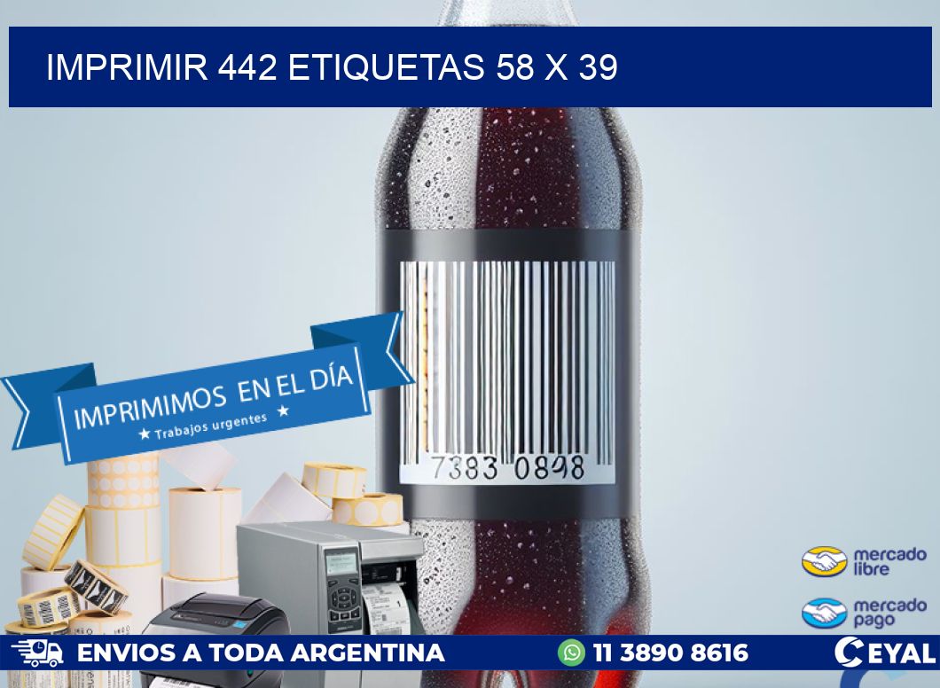 IMPRIMIR 442 ETIQUETAS 58 x 39