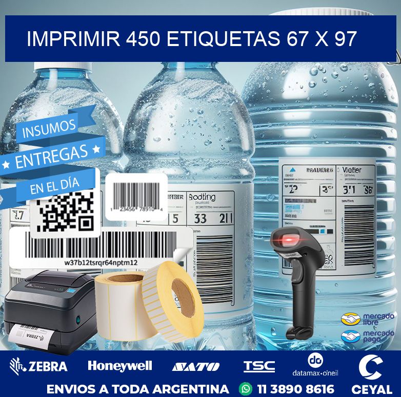 IMPRIMIR 450 ETIQUETAS 67 x 97